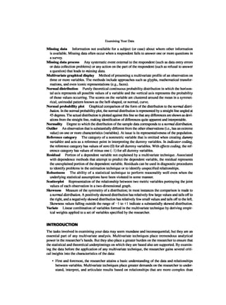 Multivariate Data Analysis