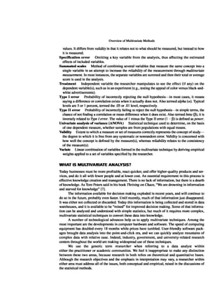 Multivariate Data Analysis