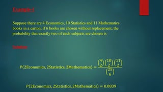 Multivariate hypergeometric distribution