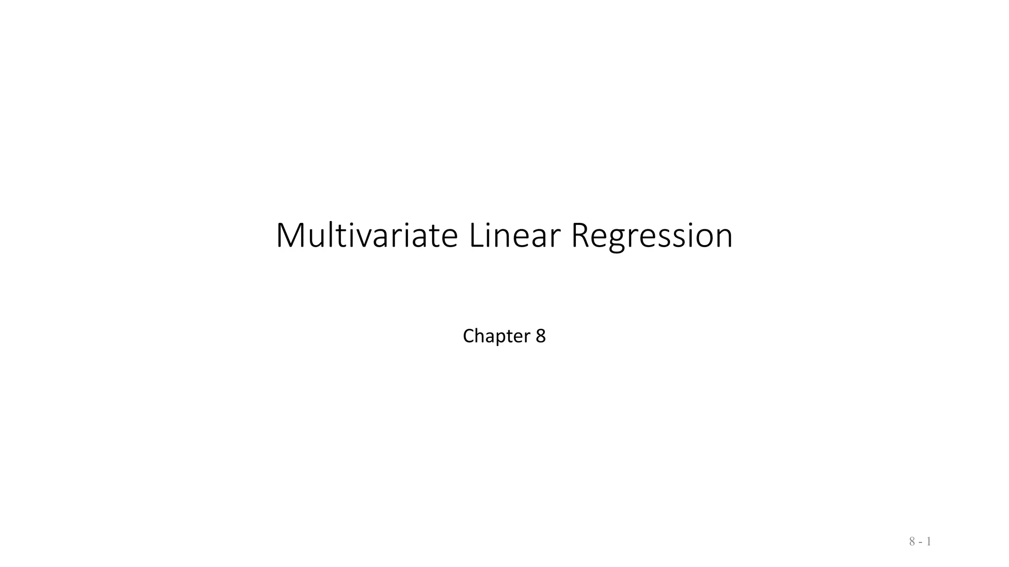 Multivariate Linear Regression.ppt