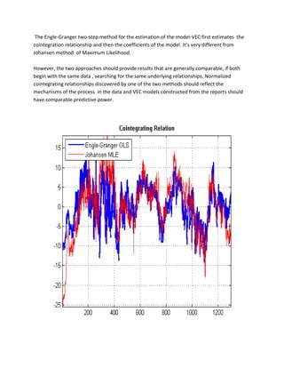 The Engle-Granger two-step method for the estimation of the model-VEC first estimates the cointegration relationship and then the coefficients of the model. It's very different from Johansen method of Maximum Likelihood. 
However, the two approaches should provide results that are generally comparable, if both begin with the same data , searching for the same underlying relationships. Normalized cointegrating relationships discovered by one of the two methods should reflect the mechanisms of the process in the data and VEC models constructed from the reports should have comparable predictive power. 
 