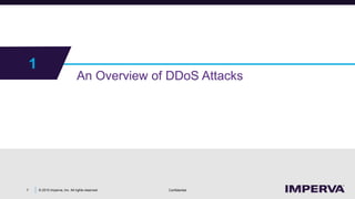 © 2015 Imperva, Inc. All rights reserved.
1
Confidential7
An Overview of DDoS Attacks
 