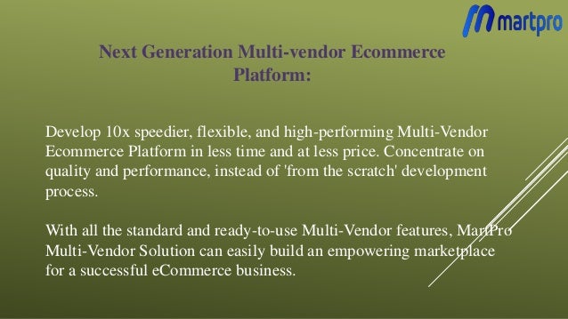 Multi vendor e commerce platform | PPTX