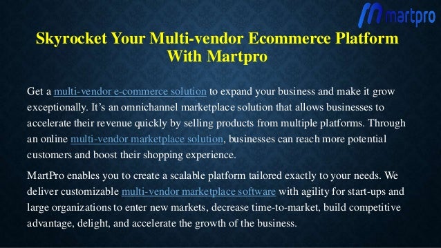 Multi vendor e commerce platform | PPTX