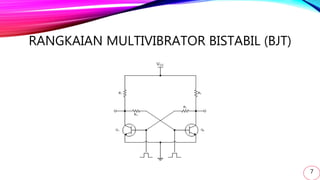 RANGKAIAN MULTIVIBRATOR BISTABIL (BJT)
7
 