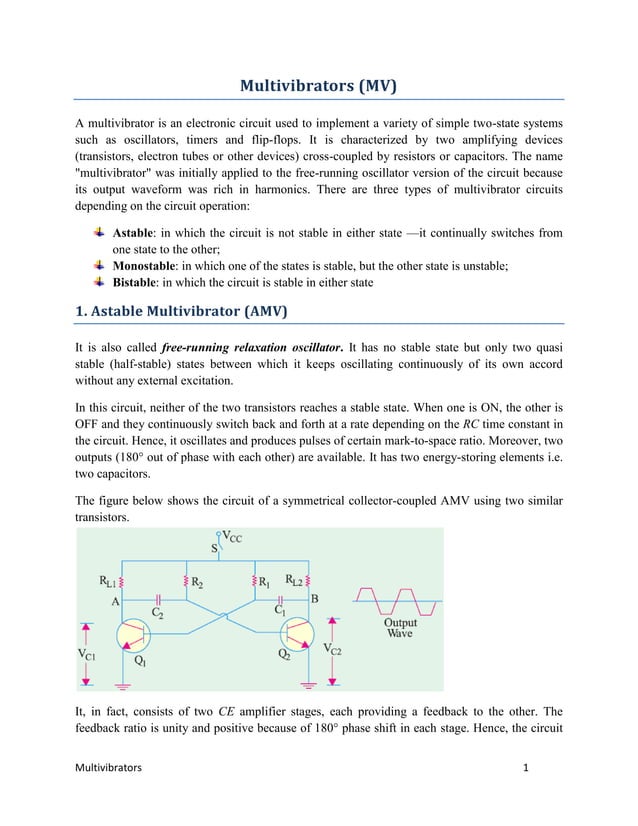 Multivibrators PDF