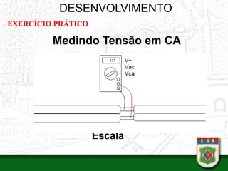 DESENVOLVIMENTO
EXERCÍCIO PRÁTICO
Medindo Tensão em CA
Escala
 