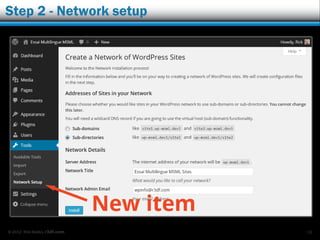 © 2012 Rick Radko, r3df.com
Step 2 - Network setup
18
 