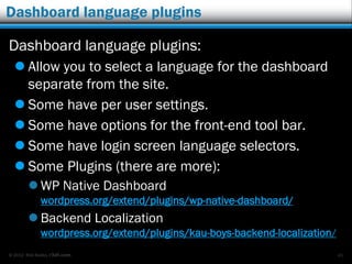 © 2012 Rick Radko, r3df.com
WP Native Dashboard
45
 