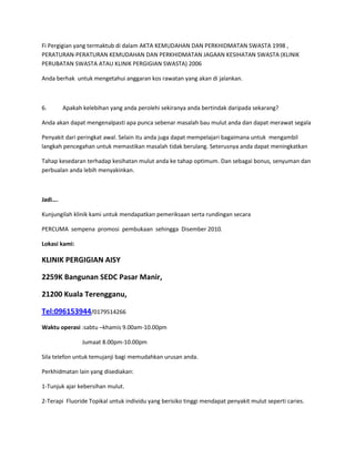 Atau pen pemutih gigi dengan harga RM90sahaja. (biasa RM100) untuk 20 orang terawal sahaja  dan,