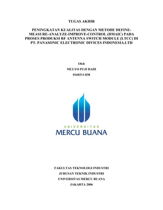 Mulyo Puji Hadi Peningkatan Kualitas Dengan Metode Define Measure A