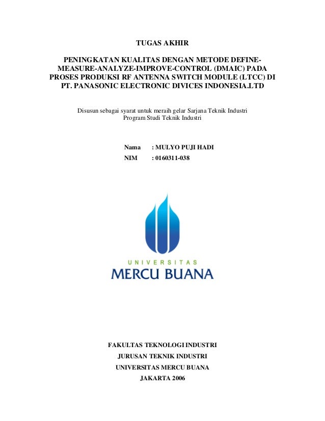 Judul Skripsi Teknik Industri Tentang Kualitas Kumpulan Berbagai Skripsi