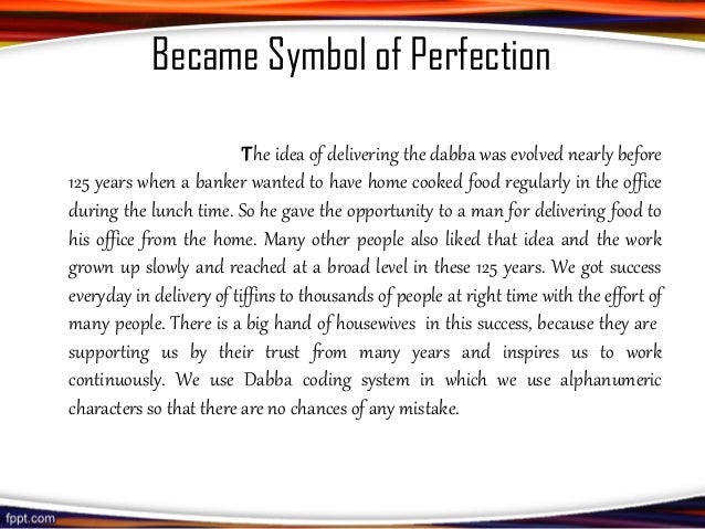 Mumbai dabbawala Presentation