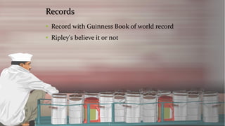 Records 
•Record with Guinness Book of world record 
•Ripley's believe it or not  