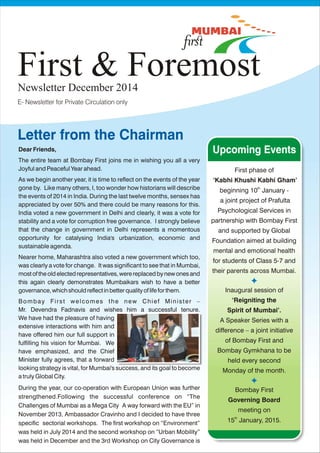 Mumbai first newsletter december 2014