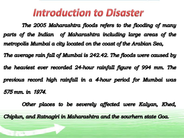 Mumbai Mega Flood 2005 Pptx