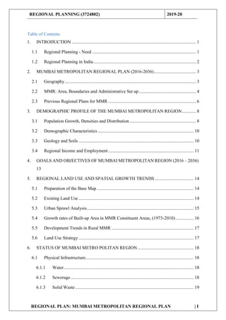 REGIONAL PLAN: A CASE OF MUMBAI METROPOLITAN REGION | PDF
