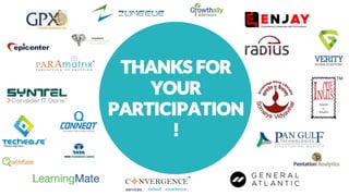 THANKS FOR
YOUR
PARTICIPATION
!
 