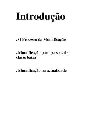 MumificaçãO