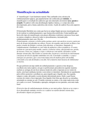 MumificaçãO