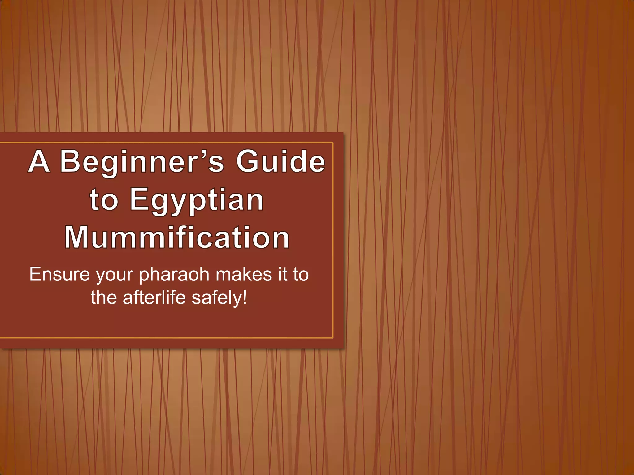 Ensure your pharaoh makes it to
the afterlife safely!
 