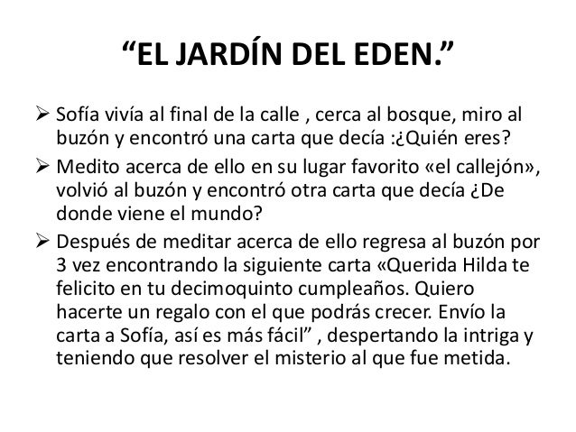 El Mundo de Sofia 1 PARTE