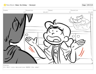 Scene
13
Duration
05:01
Panel
3
Duration
01:00
Act
Dialog
ZI: But? cute decorations MAKES the cake!
Mums Birthday - Excerpt Page 109/119
 
