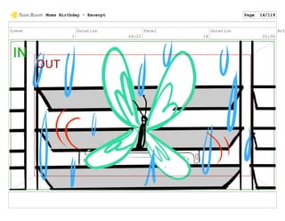 Scene
1
Duration
24:21
Panel
14
Duration
01:00
Act
Mums Birthday - Excerpt Page 14/119
 