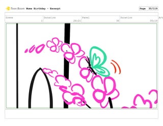 Scene
1
Duration
24:21
Panel
30
Duration
00:14
Act
Mums Birthday - Excerpt Page 30/119
 
