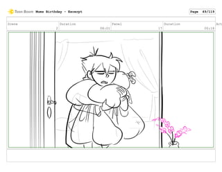 Scene
2
Duration
08:01
Panel
17
Duration
00:18
Act
Mums Birthday - Excerpt Page 49/119
 