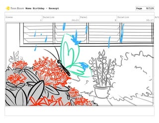 Scene
1
Duration
24:21
Panel
8
Duration
00:17
Act
Mums Birthday - Excerpt Page 8/119
 