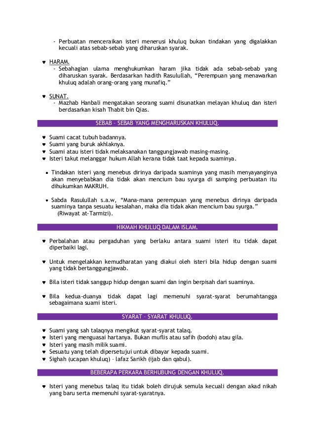 Munakahat Khuluq Tebus Talaq