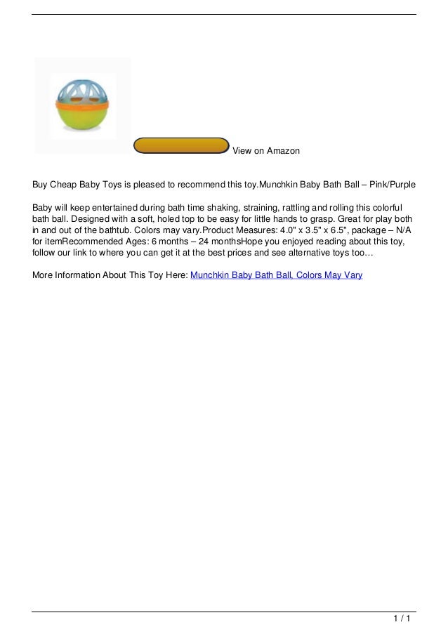 munchkin baby bath ball