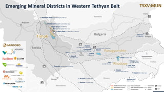 TSXV:MUNEmerging Mineral Districts in Western Tethyan Belt TSXV:MUN
 
