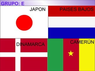GRUPO: E JAPON PAISES BAJOS DINAMARCA CAMERÚN 