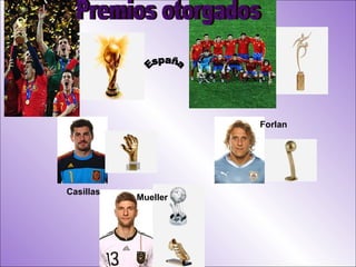 Premios otorgados Casillas Mueller Forlan España 