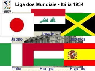 GRUPO C - Milão  Liga dos Mundiais - Itália 1934 Espanha Hungria Itália Jamaica Iraque Japão 