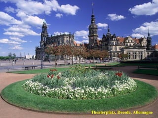 Theaterplatz, Dresde, Allemagne 
