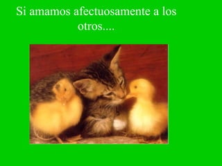 Si amamos afectuosamente a los otros....