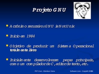 Licença de Software Livre Acrescentam direitos face aos já concedidos pelo direito de autor 