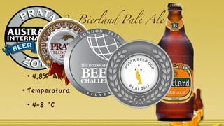 2. Bierland Pale Ale
Estilo
English Pale Ale
Álcool (%)
4,8% ABV
Temperatura
4-8 °C
 