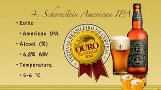 4. Schornstein American IPA
Estilo
American IPA
Álcool (%)
6,8% ABV
Temperatura
5-6 °C
 