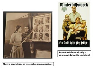 Alumna adoctrinada en clase sobre asuntos raciales
Fomento de la natalidad y la
defensa de la familia tradicional
 