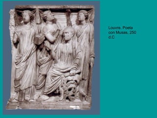 Louvre. Poeta
con Musas, 250
d.C
 