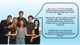 EL MUNDO COTIDIANO BUSCAR
PRESENTARNOS MUNDOS POSIBLES.
SITUACIONES QUE IMITAN LA VIDA
REAL.
REPRESENTA MUCHAS VECES NUESTRO
DIARIO VIVIR CON PERSONAJES
COMUNES DENTRO DE UN ESPACIO Y
TIEMPO QUE NO DIFIERE MUCHO DEL
NUESTRO
SE RIGE BAJO LAS LÓGICAS DE
NUESTRA REALIDAD E INTENTA
REFLEJARLA LO MÁS FIDEDIGNAMENTE
POSIBLE.
 