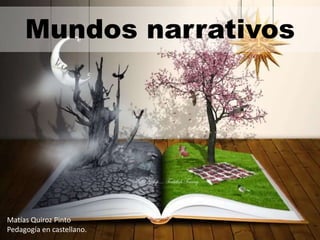Mundos narrativos

Matías Quiroz Pinto
Pedagogía en castellano.

 
