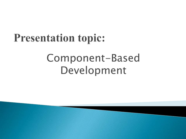 component based development model | PPTX
