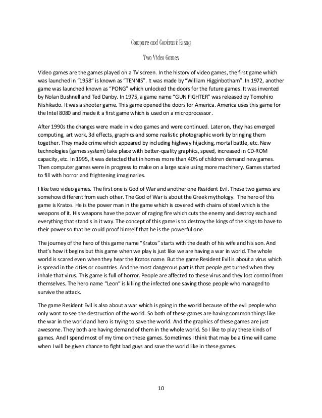 Essay video games
