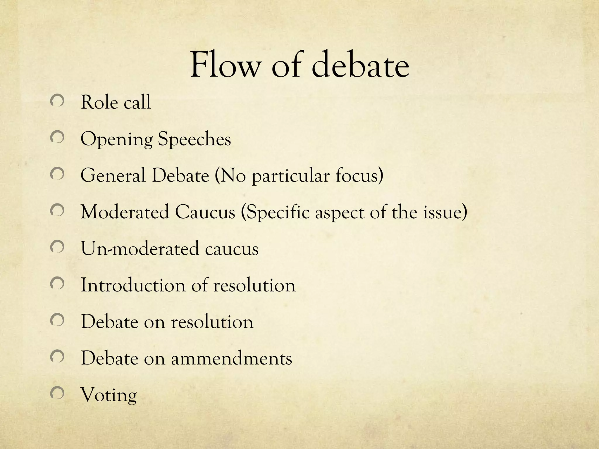Parliamentary Procedures MUN | PPT | Elections | Politics