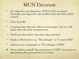Parliamentary Procedures MUN | PPT
